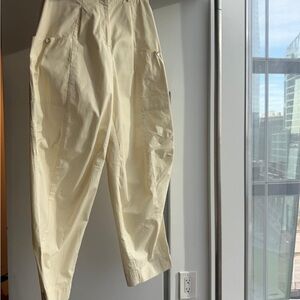 CO Cream Cargo wide leg Cotton Pants